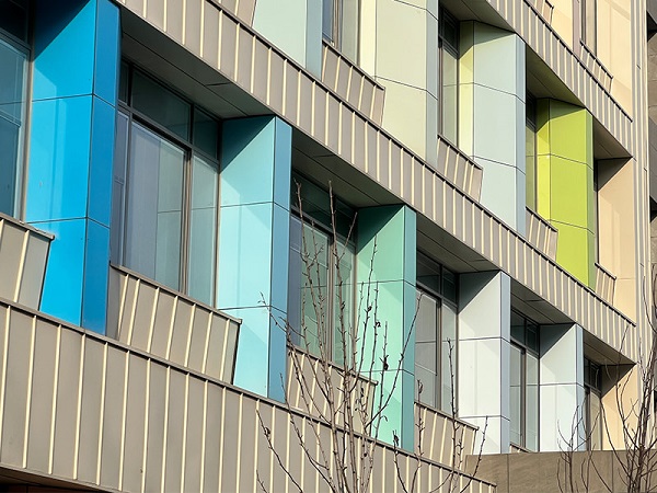 Armários compactos impermeáveis ​​em laminado azul